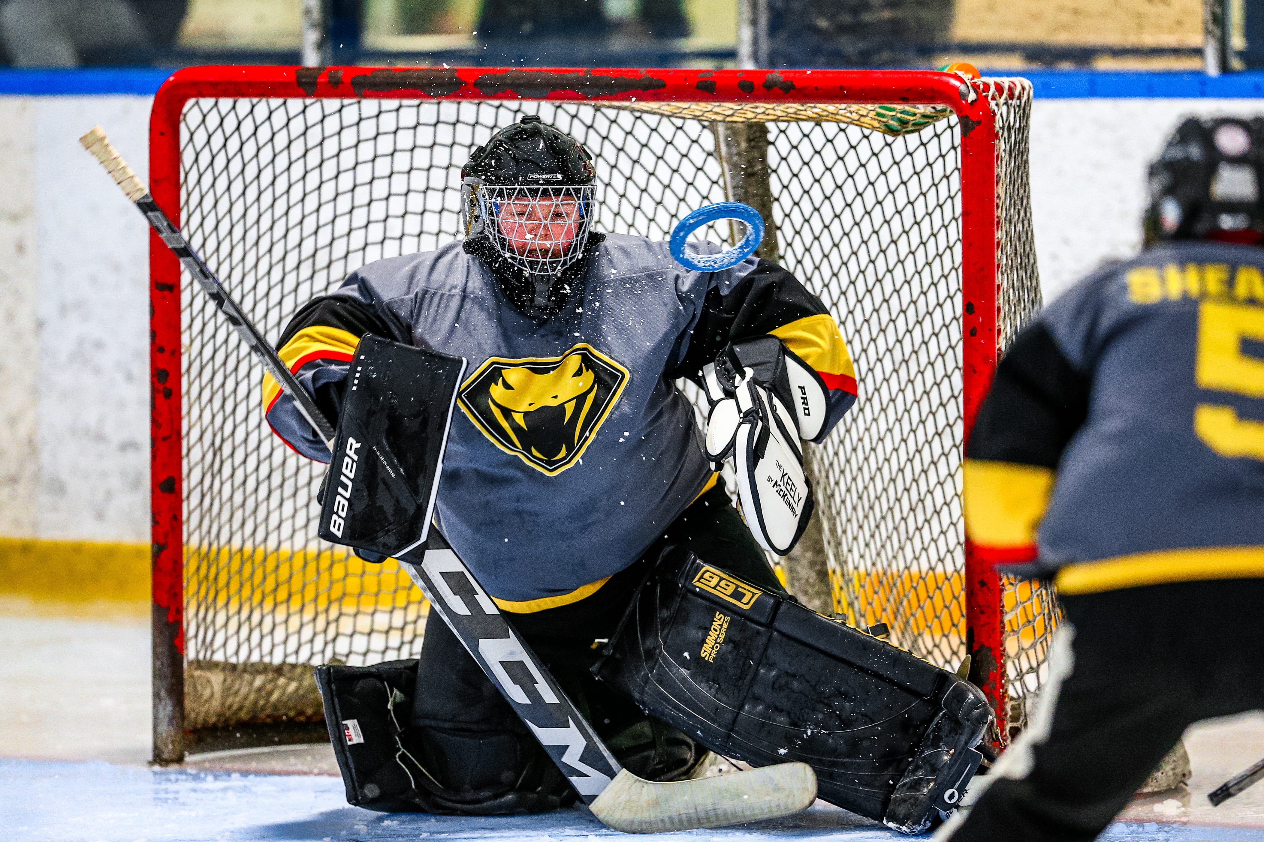 Crease Save Action Shot